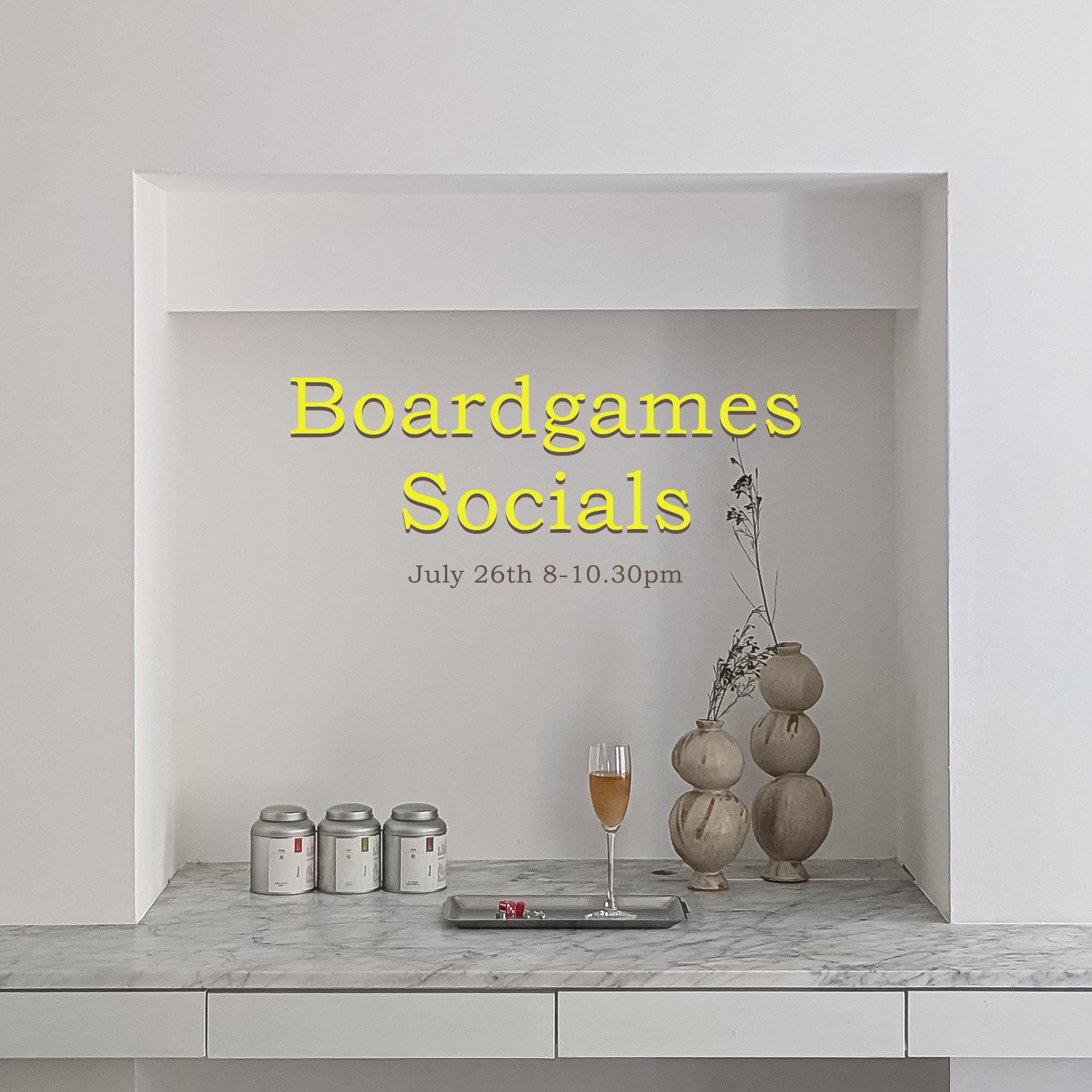 Boardgame Socials with Tea Cocktail