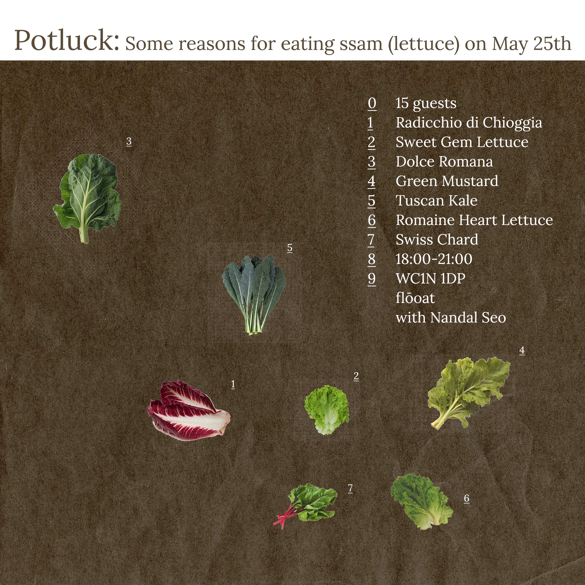 Potluck: Some reasons for eating ssam (lettuce) on May 25th